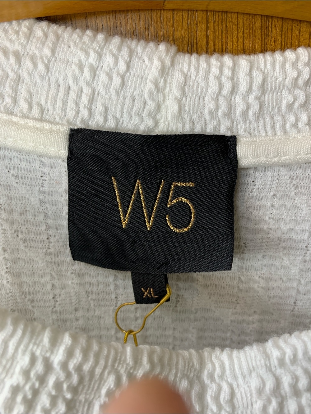 W5 Anthropology White Textured Halter Tank Top - Picture 3 of 6
